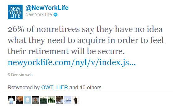 retweets on twitter - New York Life, Insurance