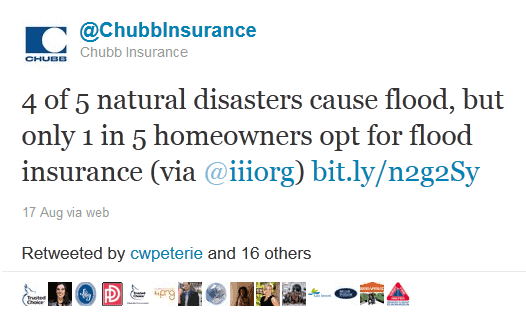 twitter retweets - Chubb Insurance