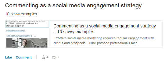 commenting as a social media strategy